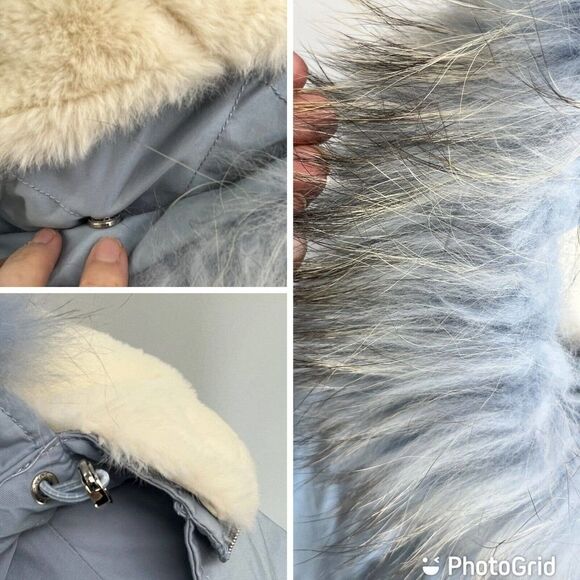 Teenie Weenie Blue Winter Coat Jacket Hooded Size 170/92A Korean Size Small US - Picture 4 of 16